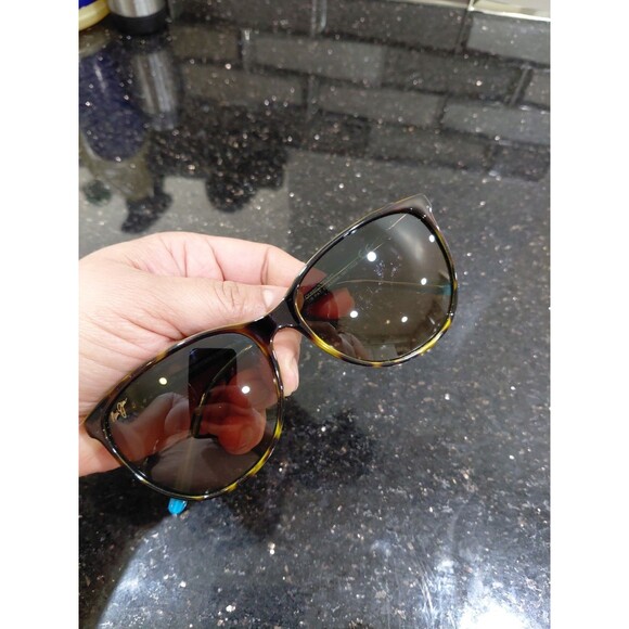 Maui Jim Tortoise Shell Frame Sunglasses with Teal Temples and Dark Lenses main image 10